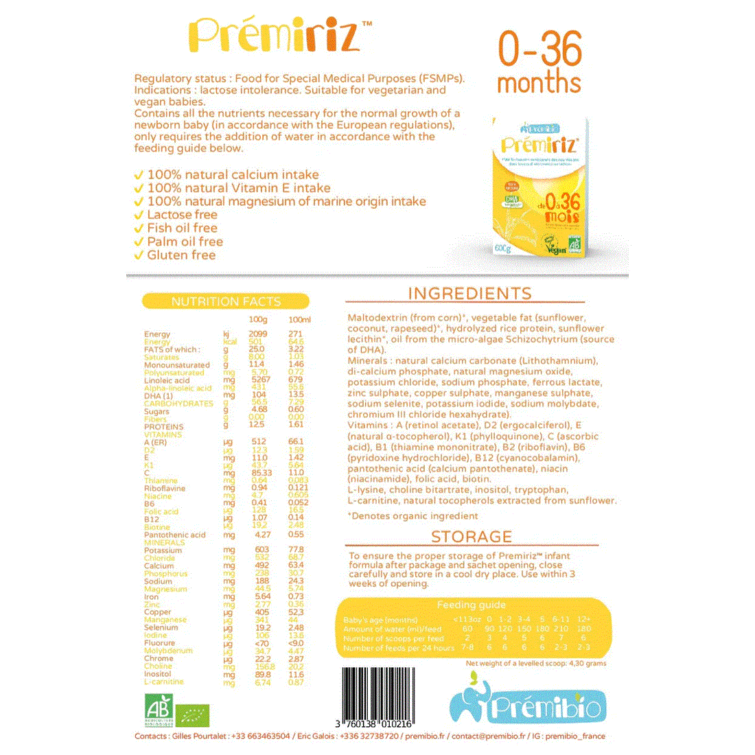 Premiriz (Prémiriz) (Birth-3 years)