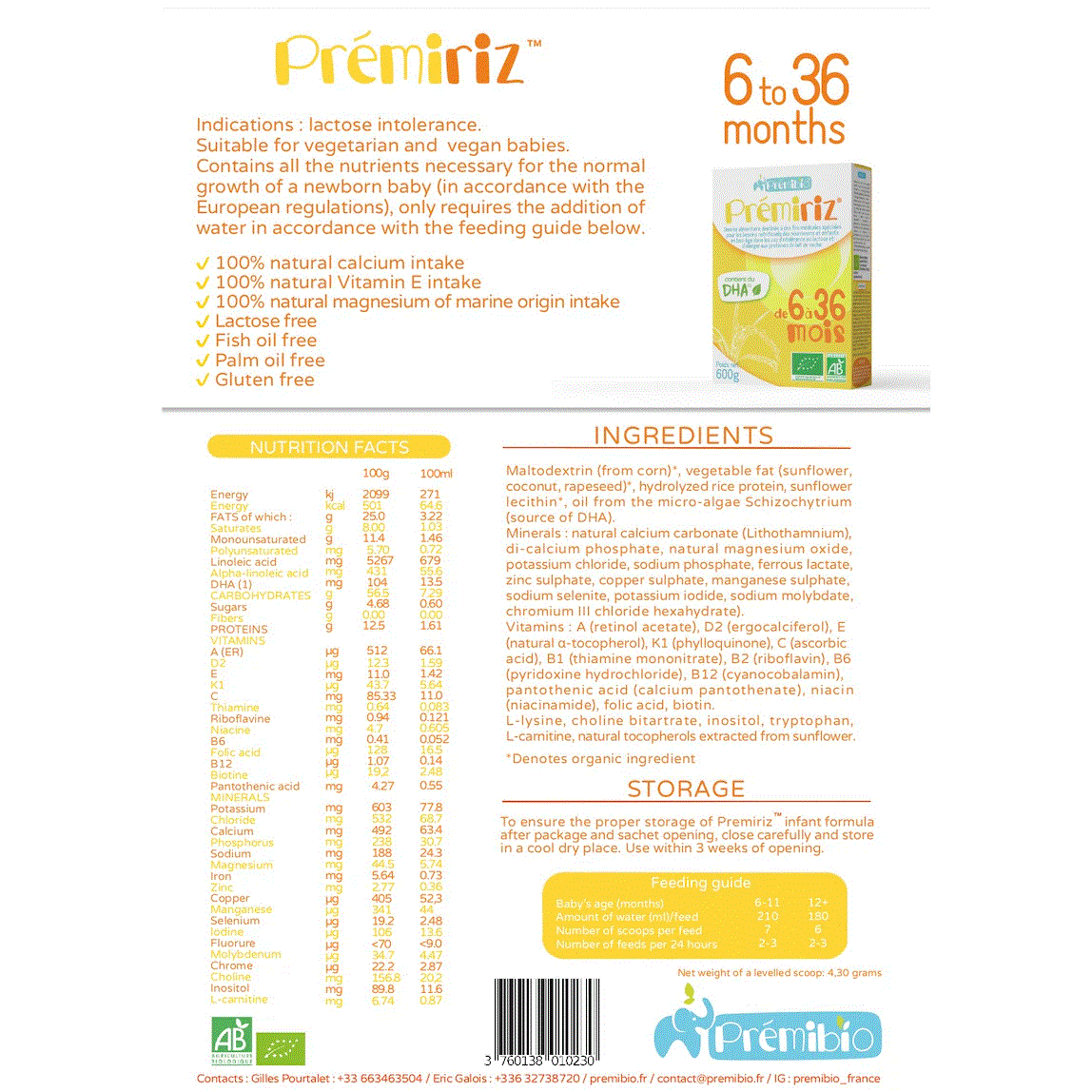 Premiriz (Prémiriz) (6 mths-3 years)